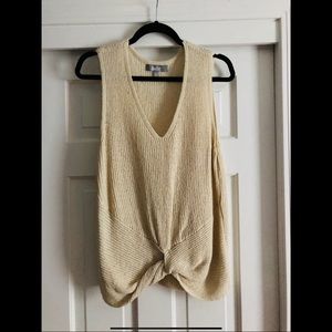 Marled Clothing - knotted v-neck tank top